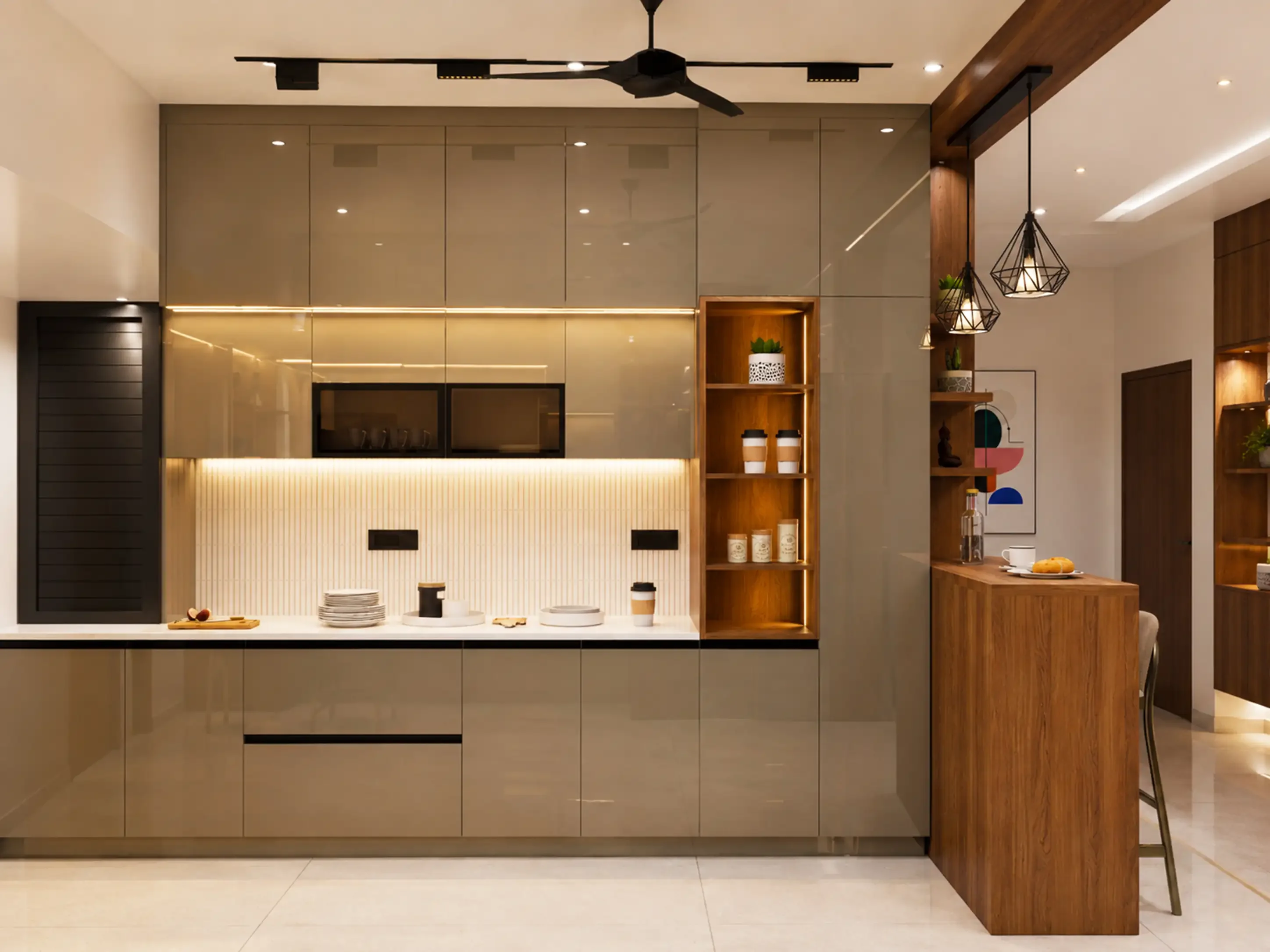 High-end kitchen showing modern appliances