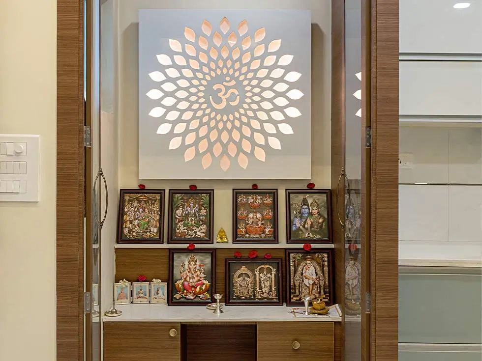 pooja unit interior designer in thrissur