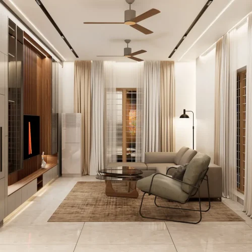 modern living room interiors in thissur