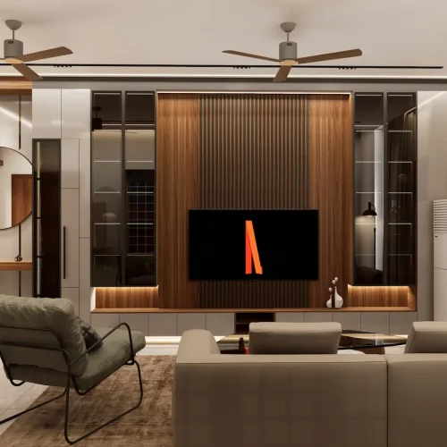modern living room designer in thrissur